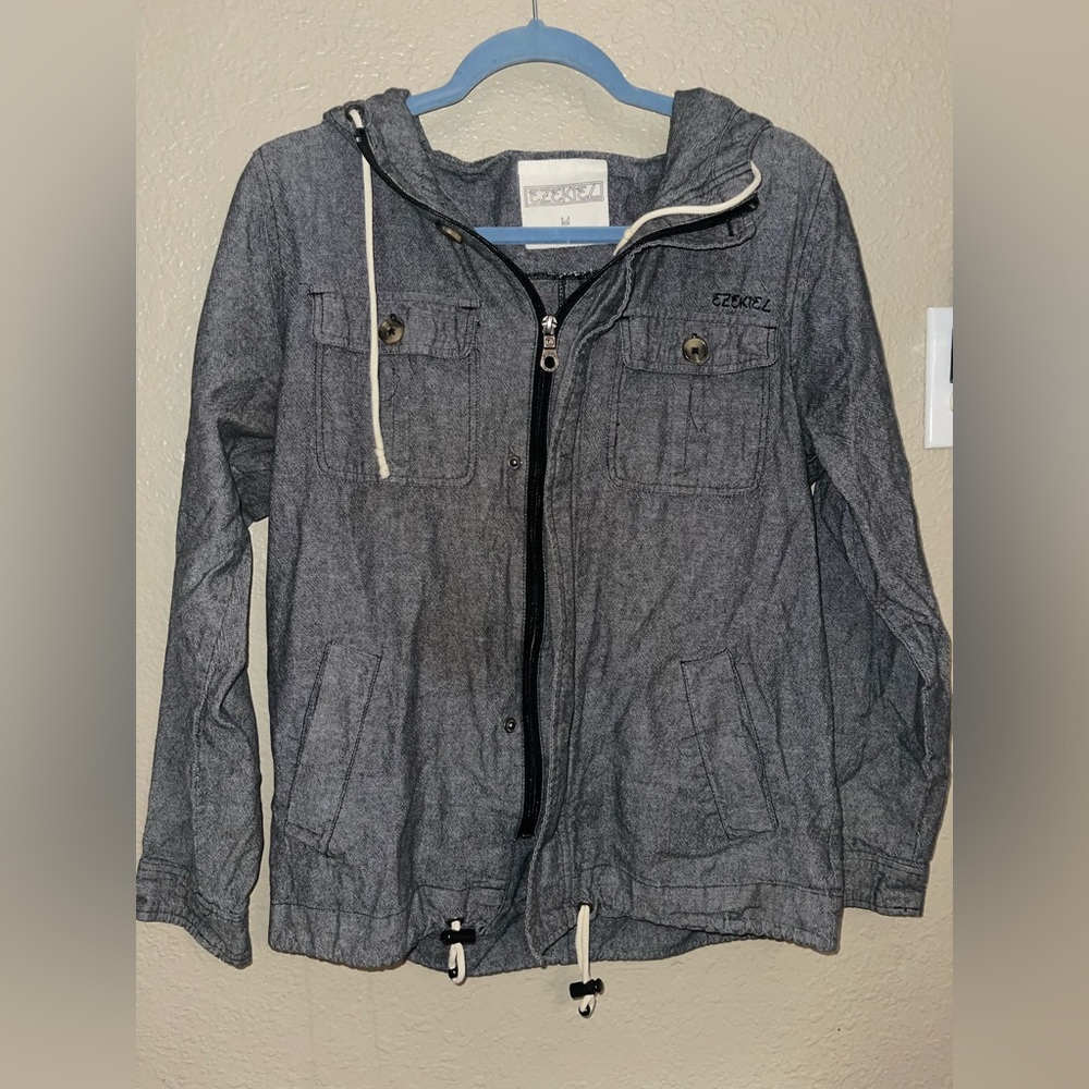 Ezekiel Gray Raincoat with Classic Design